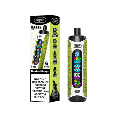 6 Mg Nicotine Level Disposable Vape 25000 Puff Via Express Delivery ICE ADJUSTMENT