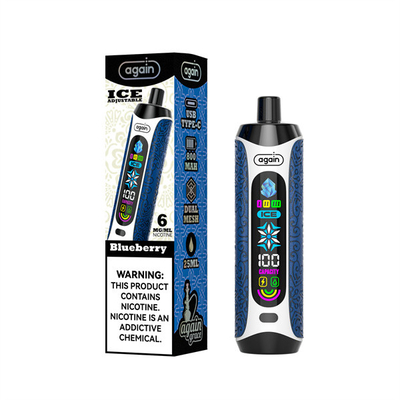 6 Mg Nicotine Level Disposable Vape 25000 Puff Via Express Delivery ICE ADJUSTMENT