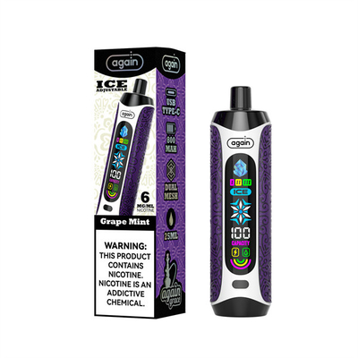 again grace Direct To Lung Vape Ice Control 3 Level and 6 Mg Nicotine Level for Intense Vaping Experience