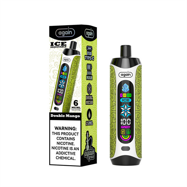 6 Mg Nicotine Level Disposable Vape 25000 Puff Via Express Delivery ICE ADJUSTMENT